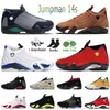 Jumpman 14 14s 농구화 운동 야외 스포츠 트레이너 대체 천둥 하이퍼 로얄 생강 Doernbecher White Fortune 겨울