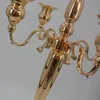 Dekorationsljushållare 5-armar Metal Gold Candelabras Crystal Candlesticks For Wedding Event Centerpieces Imake120