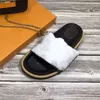 Designer Women Sandals Embossed Printing Pillow Hook & Loop Slippers Thick Sole Mule Summer Flat Heel Scuff Slides Flip Flops Beach Sandals Size 35-44