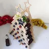 Party Decoration Creative Wooden Christmas Tree Wine Holder 24 Days Countdown Advent Calendar Decor Stand For Mini Bottle