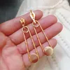 Boucles d'oreilles de créateurs pour femmes Gold Paper Clip Boucles d'oreilles pendantes Mode Hommes Dangle Boucle d'oreille Luxurys Hoops Bijoux V Goujons 925 Argent Or204b