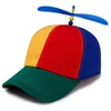 Summer Child Adult Adjustable Propeller Ball Baseball Cap Dragonfly Top Multi-color Patchwork Funny Lovely 52-57cm