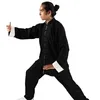 Męskie dresy wu shu tai chi trening mundur mundur mundur bawełniany letni lato chiński kungfu garnitury kobiety sztuki walki wydajność ubrania top   spodnie