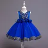 Princess Flower Girl Dress Summer Tutu Wedding Birthday Party Kids Vestres para meninas Fantas figurinas PROM PROM PROMPERS FS7802 0725