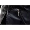 Faux Leder Jacke Frauen 2020 ets Kleidung Frühling Herbst Kurze Mantel Zipper Taschen PU Mäntel Feminina JD790 L220728
