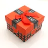 Navire gratuit Logo gratuit Boîtes de montres carrées Montres en carton Boîtier d'emballage Bow Boîte cadeau exquise