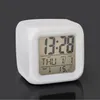 Réveils pour enfants Multi-Funtional Cube 7 Color LED Change Digital Glowing Morning Alarm Clock