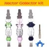 Neues Glas-NC-Kit mit 14-mm-Titanspitze und Quarzspitzen, Keck-Clip, 9-Zoll-Kollektor-Kit zum Rauchen von Handrauchen, Wachswasserbong