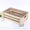 Storage Boxes & Bins Creative Rectangular Wooden Desktop Basket Desk Organizer Box Sundries Collection Arrangement Eco Home Table Dec