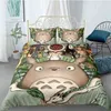 Minha vizinha Totoro Toupet Capa 2/3 peças Cedagem de decoração para crianças para adultos Conjunto de cama de adultos