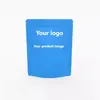 Personalizar PE PVC Mylar Sacos Low Moq Custom Impresso Resealable Stand Up Pouch Ziper Top Saco de plástico Soft Touch Grau alimentício Saquinhos de embalagem auto-vedante com logotipo personalizado