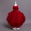 Robe de filles mignonnes élégant princesse pour enfants robe de fête robe de mariée