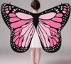 Soft Fabric Butterfly Wings Shawl Fairy Ladies Nymph Pixie Costume Accessory Kids Performance Wings Blue Orange