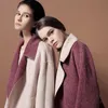 Mélange de laine de femmes Mélange de veste de mode hiver en laine simple femelle longues de vêtements d'extérieur longs