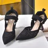 Designer sandálias de salto alto verão moda feminina Tamanho 35-42 STILETTO HEE 8 5cm Office Shoess237U