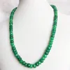 Chaines Rare 5 mm Collier de jade émeraude vert à facettes 8 mm Bijoux en pierre naturelle vintage noble élégant élégant chaîne de perles exquise coudage CO2484258