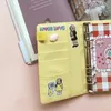 A6 Binder Case 6 Colors Portable Bontepad Hand Ledger Notebook Pu Shell высококачественный макарон цветной канцелярские товары канцелярские товары