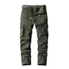 Men's Pants Men Pure Cotton Cargo Mens Spring Autumn Outdoor Military Multi-Pockets Tactical Multi-Pocket Long Trousers No BeltMen's