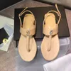 2022 Luxury Sandals Designer Slippers Brand Slide Flip Flops äkta läder Kvinnor Casual Shoes Sneakers Trainer av Bagshoe1978 110