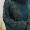 Vêtements ethniques Caftan Abaya Strass Manches Chauve-Souris Arabe Ouvert Kimono Musulman Africain Islamique Maxi Robe Jilbab Marocain Emirats Arabes Unis Mousseline de Soie Dubaï Partie