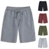 Gym Kleding Zomer Mannen Effen Kleur Korte Broek Trekkoord Strand Ademende Shorts Losse Casual Comfortabele Vijfpunts BroekGym