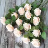Singolo flanella rosa imitazione fiore San Valentino Matrimonio Fiori decorativi hotel decorativi fiore finto fiore di seta artificialeZC1000