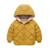 Winter Warm Boys Girls Stupl Cotton Thick بالإضافة إلى ملابس خارجية مخملية للأولاد للأطفال