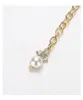 Women's Metal Thin Waist Chain Belts Sweet Rhinestone Pearl Decoration Chain Belt