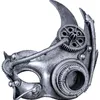 Parti Maskeleri Steampunk Phantom Masquerade Cosplay Maske Topu Yarım Yüz Erkekler Punk CO 220823