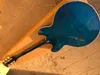 Semi-Hollow 335 Jazz Electric Guitar A Llama Maple Top Building Cream Azul