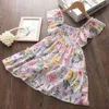 Bär Führer Chiffon Mädchen Kleid Sommer Prinzessin Kinder Kleider für Mädchen Kausalen Tragen Kleid Vestido Robe Fille Kinder Kleidung G220428