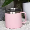 Tasses à café 14 oz avec poignée couvercle en acier inoxydable Tobuste à double mur à double mur en revêtement aspirateur isolée de camping contenant une bouteille d'eau en vrac en gros en gros