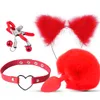 Massage BDSM Sexy oreille pince à cheveux pince à lait cour arrière plug anal appareils masculins et féminins fournitures de sexe sm métal amusant costume queue de renard