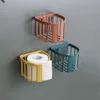 Organization No Punch Toilet Paper Holder Bathroom Kitchen Tissue Box Wall Mounted Inventory Wholesale