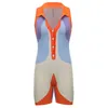 Women's Jumpsuits & Rompers Color block stitching sleeveless jumpsuit shorts