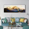 Abstract Golden Mountains Oil Painting on Canvas Posters and Prints Wall Art Pictures for Living Room Cuadros Decor No Frame