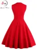 S-4xl Mulheres Robe Retro Vestido Vintage 50s 60s Rockabilly Dot Swing Pin Up Verão Festa Vestidos Elegante Túnica Vestidos Casual 220418