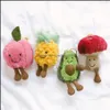 Novelty Items Home Decor Garden Net Red Avocado Pendant Plush Toy Mushroom Stberry Watermelon Key Chain Doll Plant Bag Clothing Accessorie