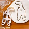 ベーキング型3スタイルかわいい猫ペットdiy白いプラスチッククッキーカッターフォンダン型ベーキングアクセサリーケーキモールド用ケーキデコレーションツール