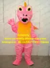 Costume da bambola mascotte Fancy Pink Costume da mascotte dinosauro Mascotte Dino Dinosauro con piccole ali gialle rosa Pancia gialla per adulti No.2480 Fre