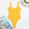 قطعة واحدة ملابس السباحة المرأة مثير الصلبة ثونغ ملابس السباحة 2022 جديد monokini الشاطئ المايوه البرازيلي الدعاوى السباحة الإناث الصيف l Y220423