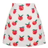 Rokken vintage mini rok vrouwelijke faldas mujer moda 2022 zwarte bloemenprint zomer katoen kort sexy een lijn ss0008skirts