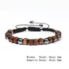 Charm Armbänder Holz Würfel Perlen Armband Hämatit Spacer Männer Frauen Energie Heilung Reiki Geflecht Einstellbare Schmuck GeschenkeCharm Inte22