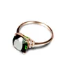 18k rosévergulde smaragdgroene ring voor dames Edelsteen wo groene kristallen ring 89 D32913162