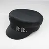 Basker diamant sboy caps kvinnor mode satin basker hatt retro casual platt topp marin sommar åttonal bl0066berets wend22