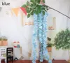 Dekorative Blumen Kränze 120pcs/Los 165 cm weißer künstlicher Seidenhortena Blume Wisteria Rebe Girlande Hanging Ornament für Garten Haus