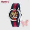 Montre de Luxe Nylon Strap Quartz Fashion Unisexe montre 40 mm Bee Tiger Shape Mission Designer Clock Wholesale en acier inoxydable