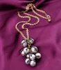 Pendant Necklaces Bulk Price 2022 Lovely Peace Multilement Set In Unique Grapes Simulated Pearl Long Chain NecklacesPendant
