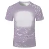 US Men Women Party Supplies Camisas descoloridas de sublimação T-shirts de transferência de calor em branco descoloridas de poliéster