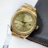 Mens Gold Watch Automatyczny zegarek mechaniczny 41 mm pełny stal nierdzewna Diamentowa ramka wodna odporna na Luminous Watches Montre de Luxe